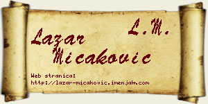 Lazar Micaković vizit kartica